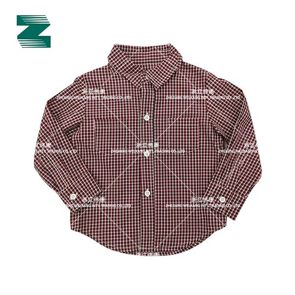 Shirt For Kids In Yarn Dyed Woven Fabric